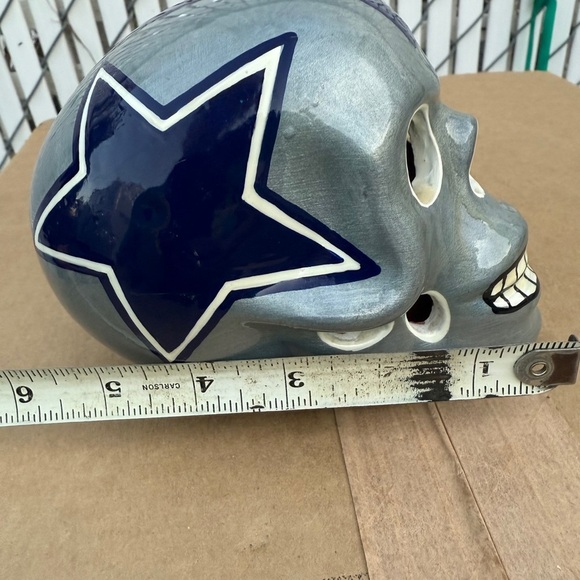 Dallas Cowboys Helmet Gray Skull Art Decor Puerto Vallarta Mexico - Picture 14 of 14